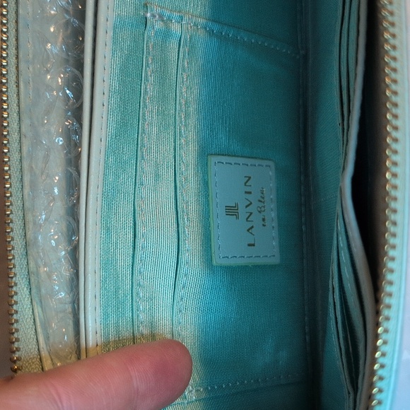 Lanvin en Bleu L-shaped Blue Soft Leather Wallet - Picture 5 of 16